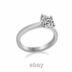 0.50Ct Round Cut Simulated Diamond Engagement Gold Plated 925 Solitaire Ring