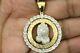 0.80ct Round Cut Moissanite Praying Hands Charm Pendant 14k Yellow Gold Plated