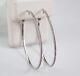 0.80ct Round Cut Simulated Diamond Large Hoop Earrings In 14k White Gold Plated