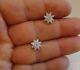 1.20ct Marquise Cut Simulated Diamond Flower Stud Earrings 14k White Gold Plated