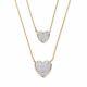 1/4 Tcw Gold-plated Diamond Two-tone Heart-shaped Double-strand Necklace 18