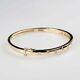 1.50 Ct Round Cut Moissanite Wedding Bangle Bracelet 8 In 14k Yellow Gold Plated