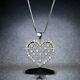 1.50 Ct Round Simulated Diamond Women's Heart Pendant In 14k White Gold Plated
