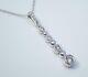 1.50ct Simulated Diamond Journey Pendant 14k White Gold Plated Silver Chain