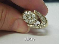 1.90Ct Round Cut Moissanite Solitaire Engagement Ring Yellow Gold Plated Silver