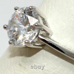 1 Ct Round Lab Moissanite Diamond Wedding Engagement Ring 14K White Gold Plated