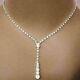 10ct Round Cut Lab Created Diamond Tennis Necklace 14k White Gold Plated Silver