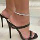 10ct Round Cut Lab Created Diamond Women Tennis Anklet 14k White Gold Plated