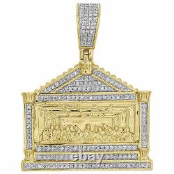 10K Yellow Gold Silver Plated Real Moissanite Jesus Pendant 1.10 Pave Charm 1CT