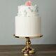 12 Gold Plated Mirror Cake Stand Round Chrome Metal Wedding Display Pedestal