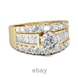 14K Gold Plated 1.0CT Simulated Diamond Gold Tone Round Cut Engagement Ring