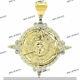 14k Silver Gold Plated Moissanite Mayan Calendar Medallion Shield Pendant 2.4ct