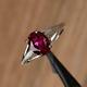 14k White Gold Plated 2ct Oval Cut Lab Created Pink Ruby Engagement Wedding Ring