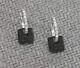 14k White Gold Plated 2ct Round Lab Created Black Diamond Drop/dangle Earrings
