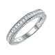 14k White Gold Plated Eternity Stackable Ring Wedding Band Lab Created Diamond