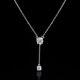 14k White Gold Plated In 2ct Round Cut Moissanite Delicate Fancy Women's Pendant