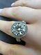 14k White Gold Plated Real 1.7ct-4.7ct Moissanite Halo Engagement Promise Ring