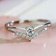 14k White Gold Plated Round Cut Simulated Diamond Women's Pretty Engagement Ring