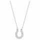 14k White Gold Plated Round Diamond Pendants Necklace For Women And Girls