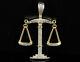 14k Yellow Gold Plated 0.40 Ct Moissanite Scales Of Justice His & Her Pendant