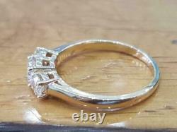 14K Yellow Gold Plated 1 ct Round Cut D/VVS1 Diamond Wedding Unique Ring