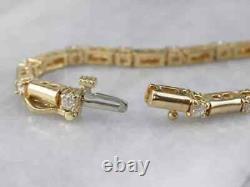 14K Yellow Gold Plated 4Ct Diamond Round Cut Lab Created Women's Tennis Bracelet