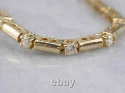 14K Yellow Gold Plated 4Ct Diamond Round Cut Lab Created Women's Tennis Bracelet