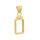 14k Yellow Gold Plated Bar Bezel Screw Top Frame Mounting Holder Pendent Charm