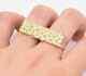 14k Yellow Gold Plated Nugget Rectangular Two Finger Ring In Men's