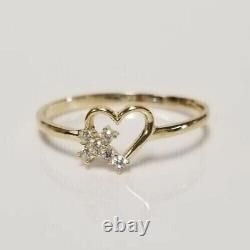 14K Yellow Gold plated 1.40Ct Round Cut Simulated Diamond Gorgeous Heart Ring