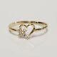 14k Yellow Gold Plated 1.40ct Round Cut Simulated Diamond Gorgeous Heart Ring