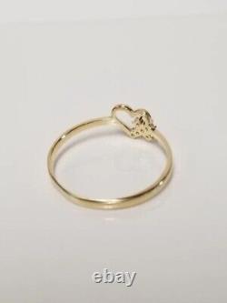 14K Yellow Gold plated 1.40Ct Round Cut Simulated Diamond Gorgeous Heart Ring