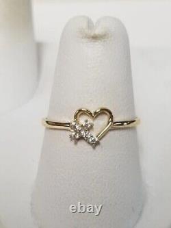 14K Yellow Gold plated 1.40Ct Round Cut Simulated Diamond Gorgeous Heart Ring