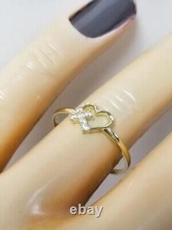 14K Yellow Gold plated 1.40Ct Round Cut Simulated Diamond Gorgeous Heart Ring