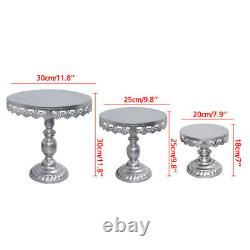 14Pcs Crystal Decor Cake Stand Gold Metal Cupcake Holder with Crystal Plates Set