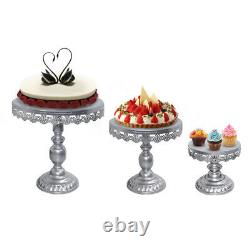 14Pcs Crystal Decor Cake Stand Gold Metal Cupcake Holder with Crystal Plates Set