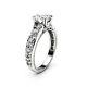 14k White Gold Plated 1.2ct Simulated Diamond Unique Art Deco Engagement Ring