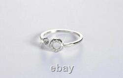 14k White Gold Plated Engagement Wedding Open Circle Ring 1.89Ct Round Diamond