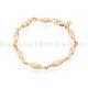 14k Yellow Gold Bracelet Beaded Link Matte Finished Ladies Unique Gift 5.8g 7.1