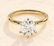 14k Yellow Gold Plated 1.50ct Round Cut Simulated Diamond Solitaire Wedding Ring
