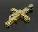 14k Yellow Gold Plated 2ct Round Cut Diamond Lab Created Religious Cross Pendant