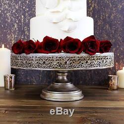16-Inch WEDDING CAKE STAND Round Metal Event Party Display Pedestal Plate Tower