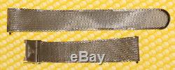 17mm Vintage LONGINES Gold-Plated Metal Watch Band Silver-Tone