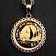 18 Free Chain Without Stone Panda Bear Coin Pendant In 14k White Gold Plated