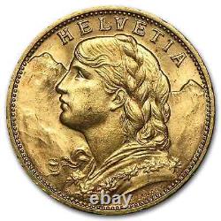 1897-1949 Swiss Gold 20 Francs Helvetia BU