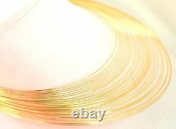 18K Gold Plate CHOKER Collar Necklace Designer UGO Correani for Versace Unsigned