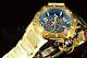 19532 Invicta Speedway Xl Viper Teal Blue Gold Plated Chronograph Swiss Ss Watch