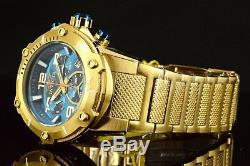 19532 Invicta Speedway XL VIPER Teal Blue Gold Plated Chronograph Swiss SS Watch