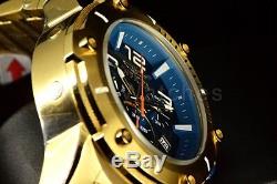 19532 Invicta Speedway XL VIPER Teal Blue Gold Plated Chronograph Swiss SS Watch