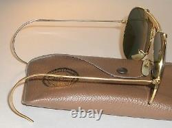1960's VINTAGE B&L RAY-BAN G15 UV ARISTA GOLD PLATED SHOOTING AVIATOR SUNGLASSES